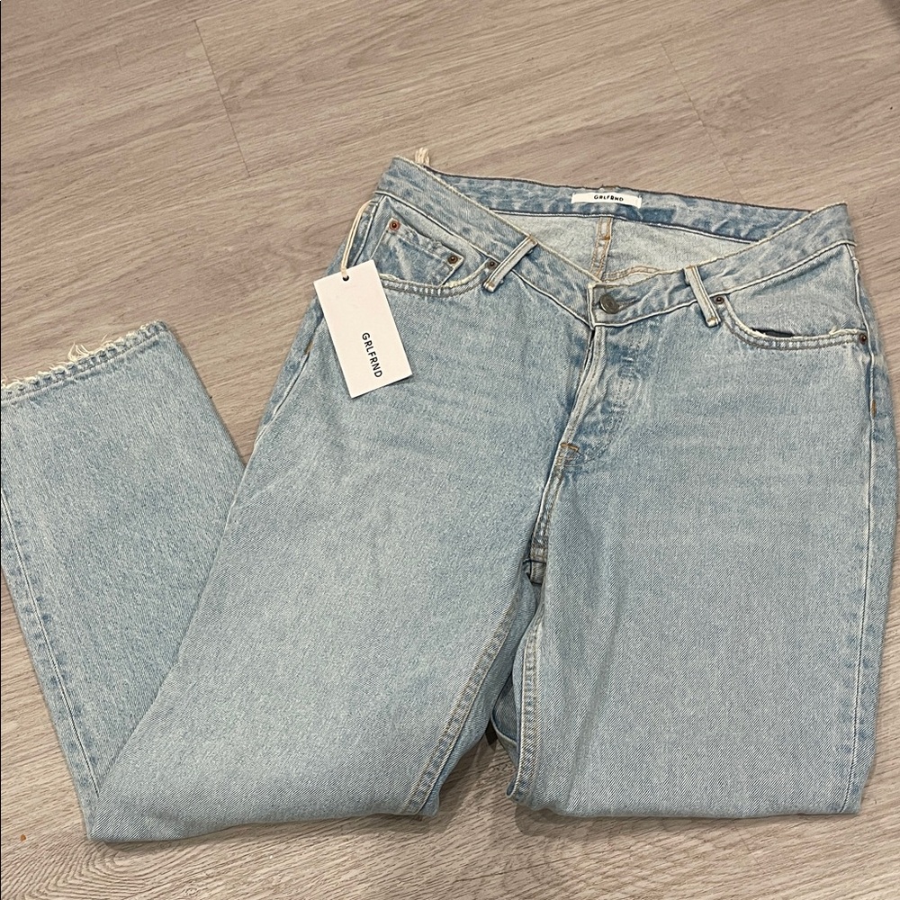 GRLFRND Light Blue Straight Leg Jeans